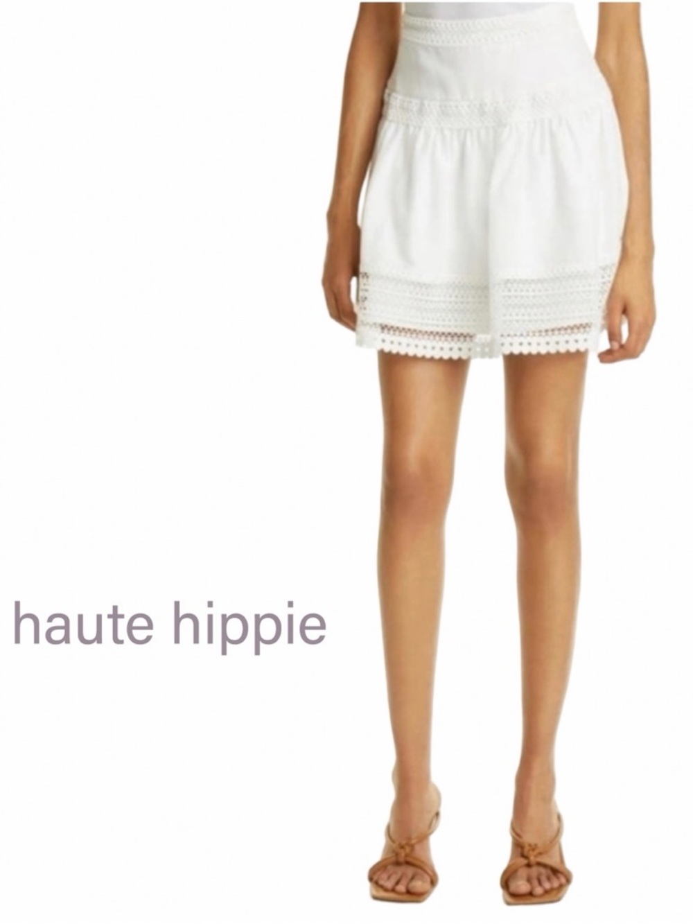 NWT Catherine Lace Trimmed Mini Skirt